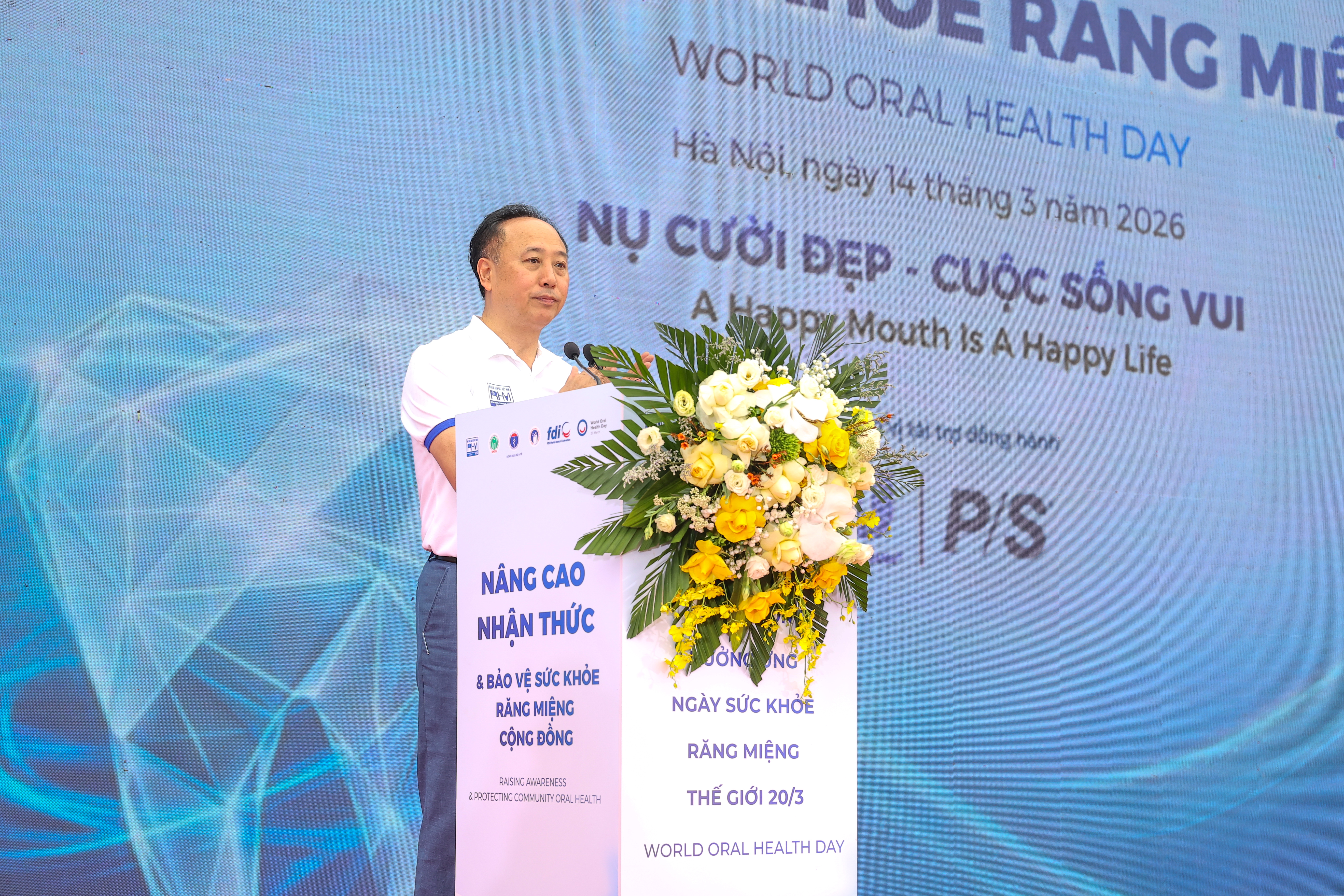 PGS.TS Trần Cao Bính, Chủ tịch Hội Răng Hàm Mặt Việt Nam phát biểu