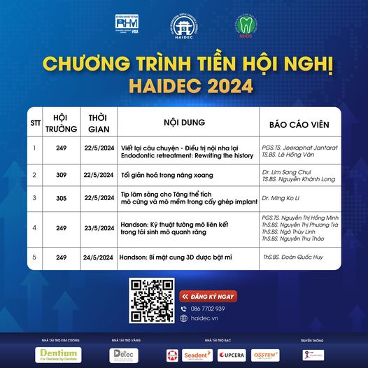 THÔNG BÁO TỔ CHỨC CHƯƠNG TRÌNH TIỀN HỘI NGHỊ HAIDEC 2024