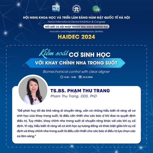 HAIDEC 2024: KIỂM SOÁT CƠ SINH HỌC VỚI KHAY CHỈNH NHA TRONG SUỐT