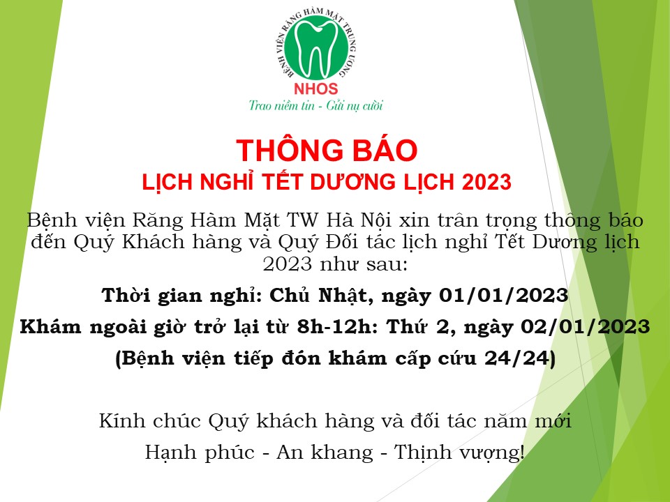 THÔNG BÁO NGHỈ TẾT DƯƠNG LỊCH NĂM 2023